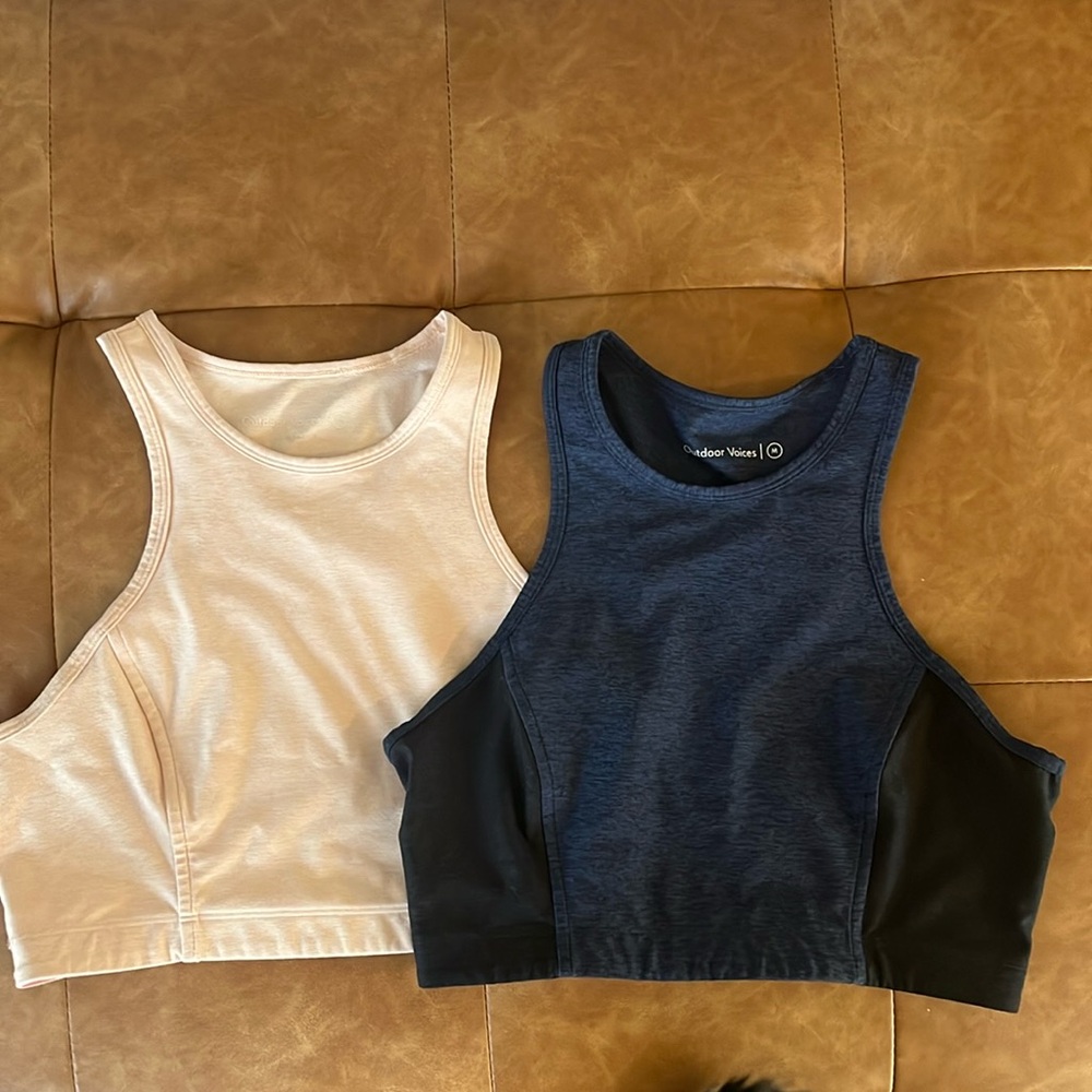 Set of 2 Outdoor voices crop top/bra